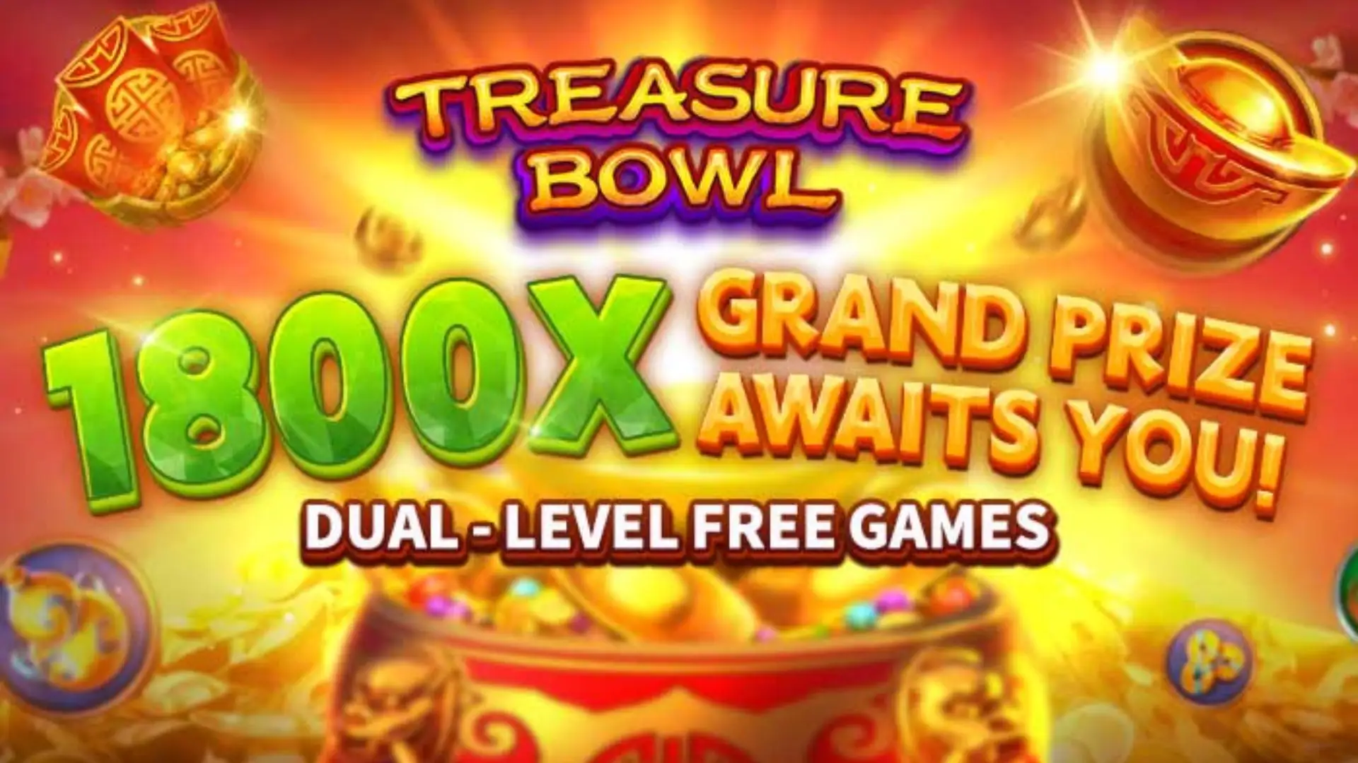 Multiplicadores Treasure Bowl tftf - 7777x Máximo com Tigela Dourada